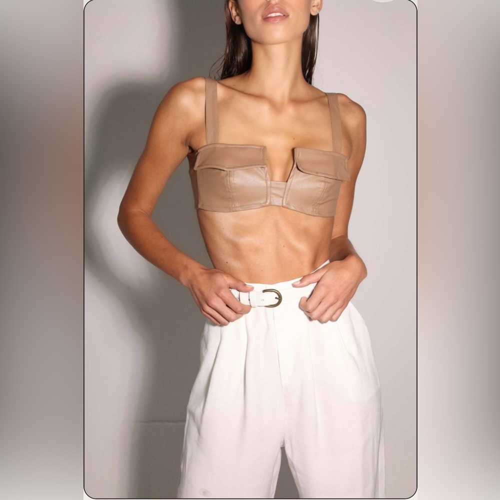 NONchalant Label Ciara Bra Top - Tan